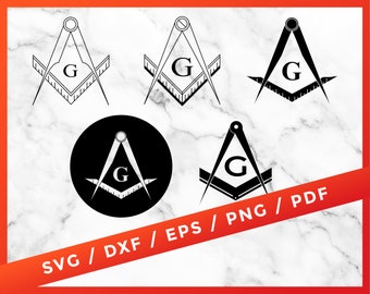 Freemason SVG, Masonic Symbol, Square and Compass, Mason Emblem for Cricut Silhouette Download Cutting File Printable PNG PDF