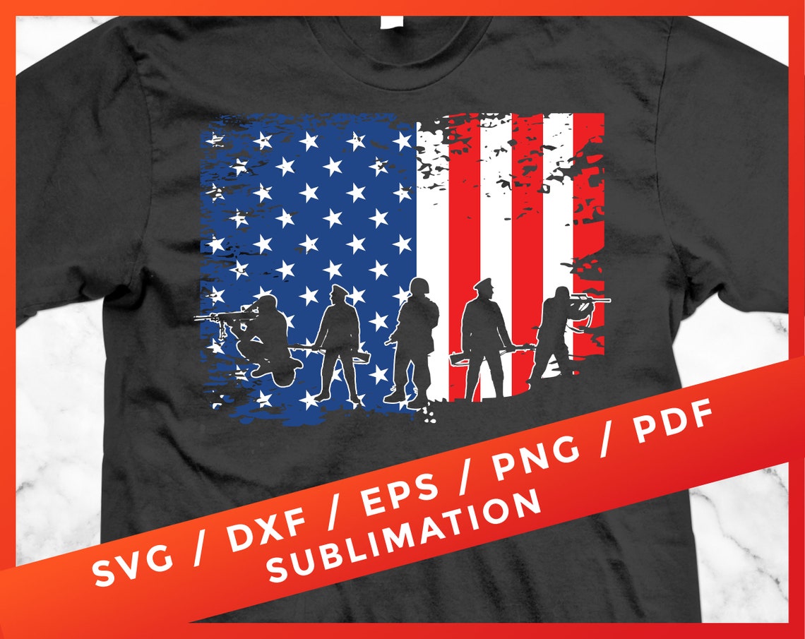 Download Distressed Veteran Flag SVG American Army Soldier 4th of ...