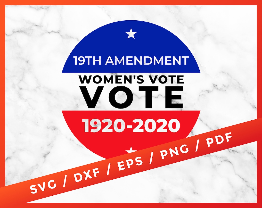 19th Amendment Icon 19th Amendment SVG, 100 Years Anniversary Voting, Women's Suffrage ...