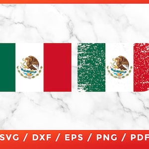 Mexico Flag SVG, Distressed Mexico Flag SVG, Mexico Coat of Arms for Cricut Silhouette Cameo Cut Files Vinyl Clip Art Download