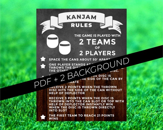 Kan Jam Sign Poster Kan Jam Rules Kan Jam Chalkboard Kanjam - Etsy