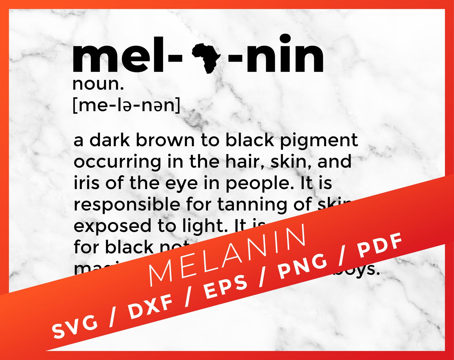 Melanin Definition SVG Melanin Dictionary Svg Black Pride Etsy