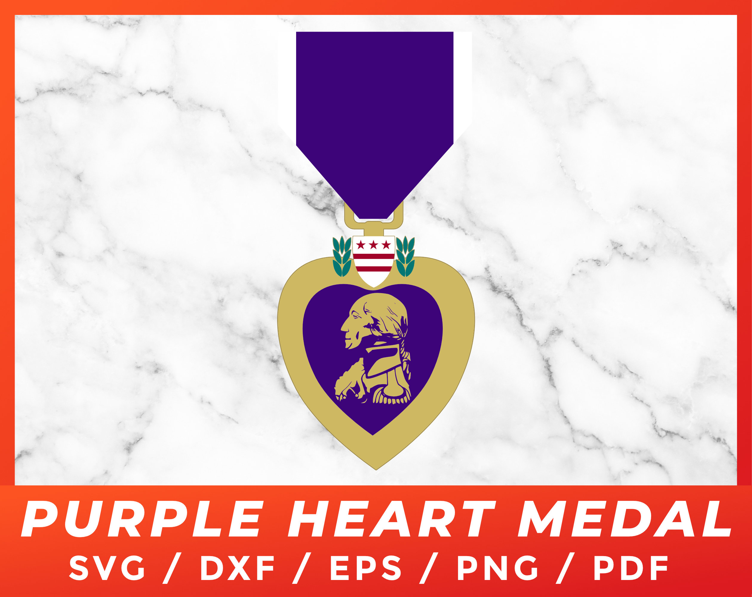 Purple Heart Medal SVG US Military Purple Heart Valor Combat Etsy