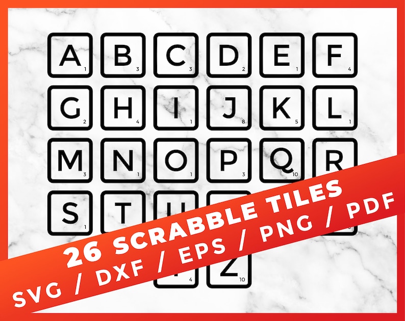 Download Scrabble Tiles SVG Scrabble Tiles Cut File for Cricut | Etsy