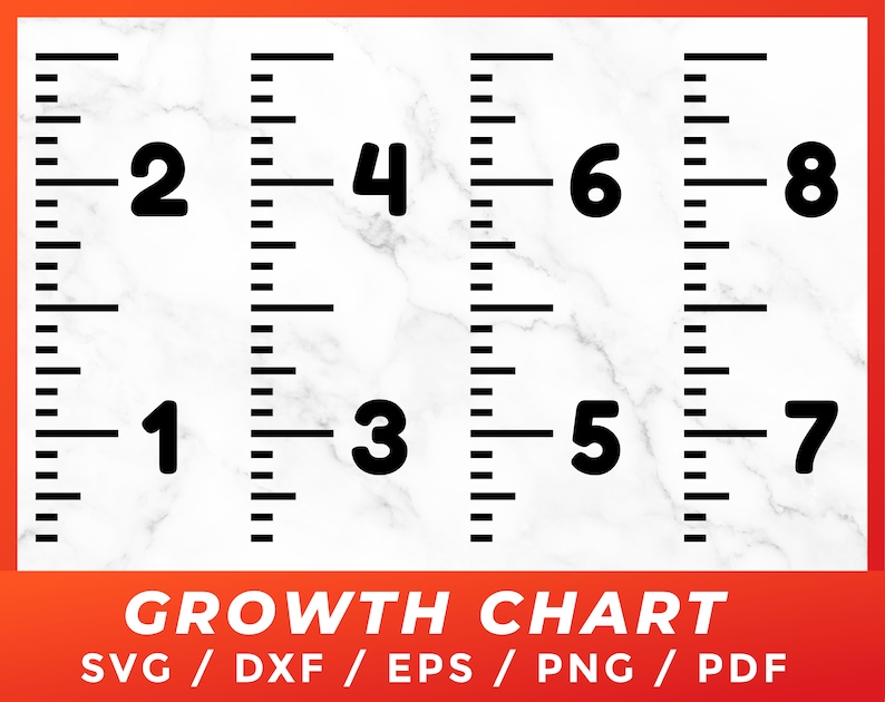 Growth Chart Svg Growth Ruler Ruler Growth Chart Wall Ruler For