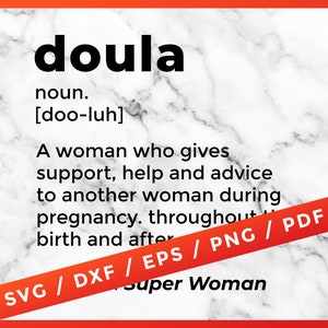 Doula Definition SVG, Doula Dictionary, Midwife SVG, Birth Worker SVG, pour Cricut Silhouette Cameo Cut Files Vinyl Clip Art Png
