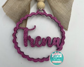 Name  Monogram Car Charm Rearview Mirror Car Charm Personalized Car Charm Car Accessories