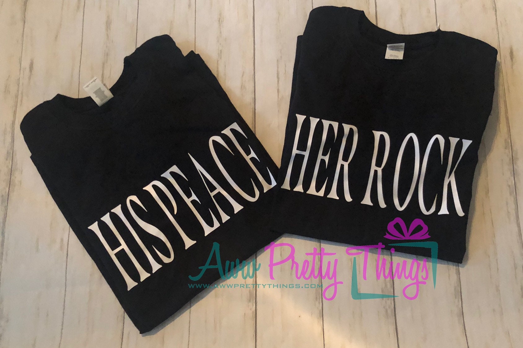 His Peace Her Rock Couples T Shirt His Peace Her Rock Couples T Shirt