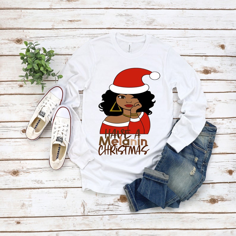 Have a Very Melanin Christmas African American Shirt Red - Etsy