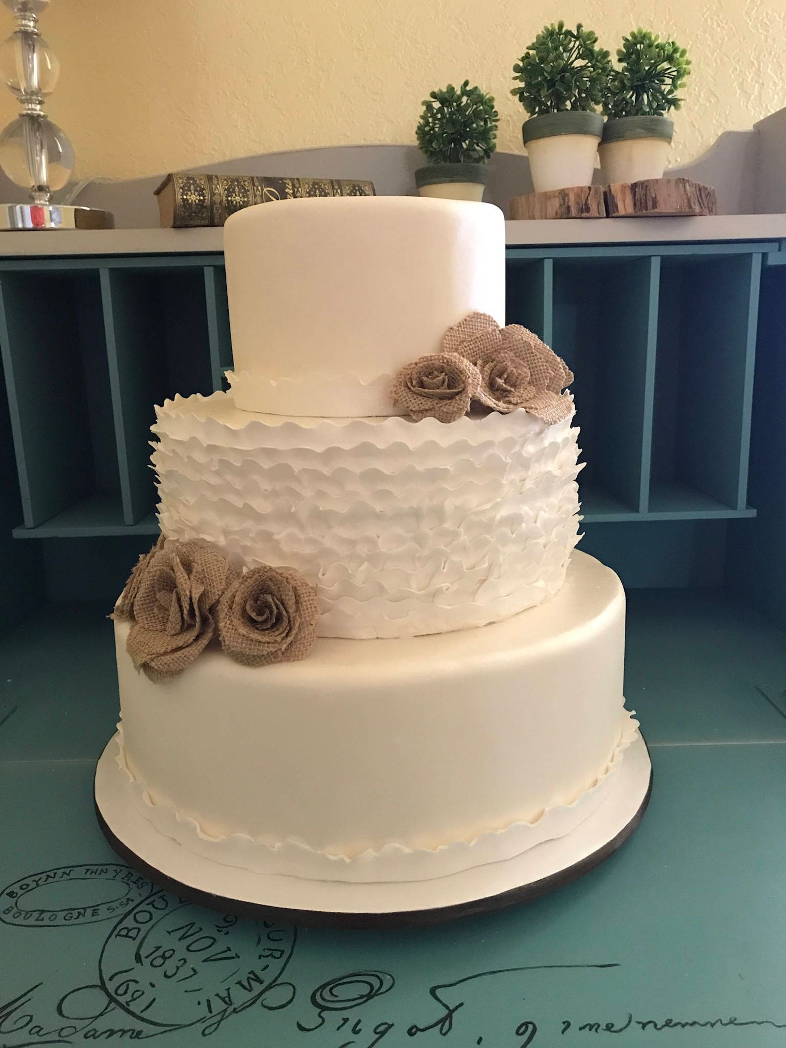 Three Tier Faux Wedding Cake - Etsy
