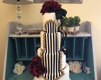 Four tier faux wedding cake