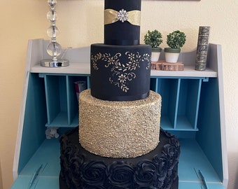 Tall tiers faux wedding cake