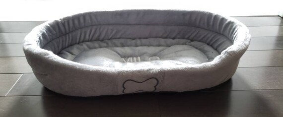 monogrammed dog bed
