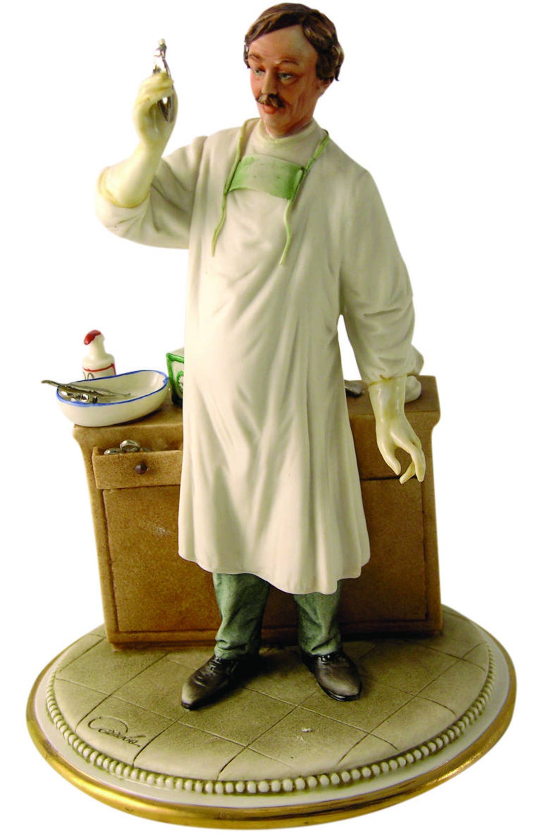Highly Collectable Dentist Figurine Handmade by Capodimonte Etsy