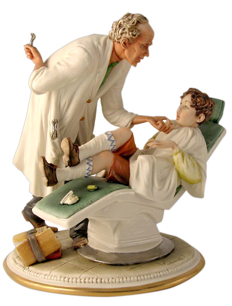 Highly Collectable Dentist Figurine & Patient Handmade by Etsy