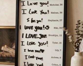 Keepsake 3D Handwritten Love Message Sign, Gift for Grandma or Grandpa, Personalized Family Keepsake, Personalized Message Plaque