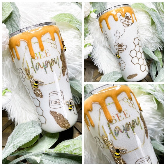 Bee Tumbler For Women, Bee Gifts, Bee Tumbler With Straw, Be - Inspire  Uplift