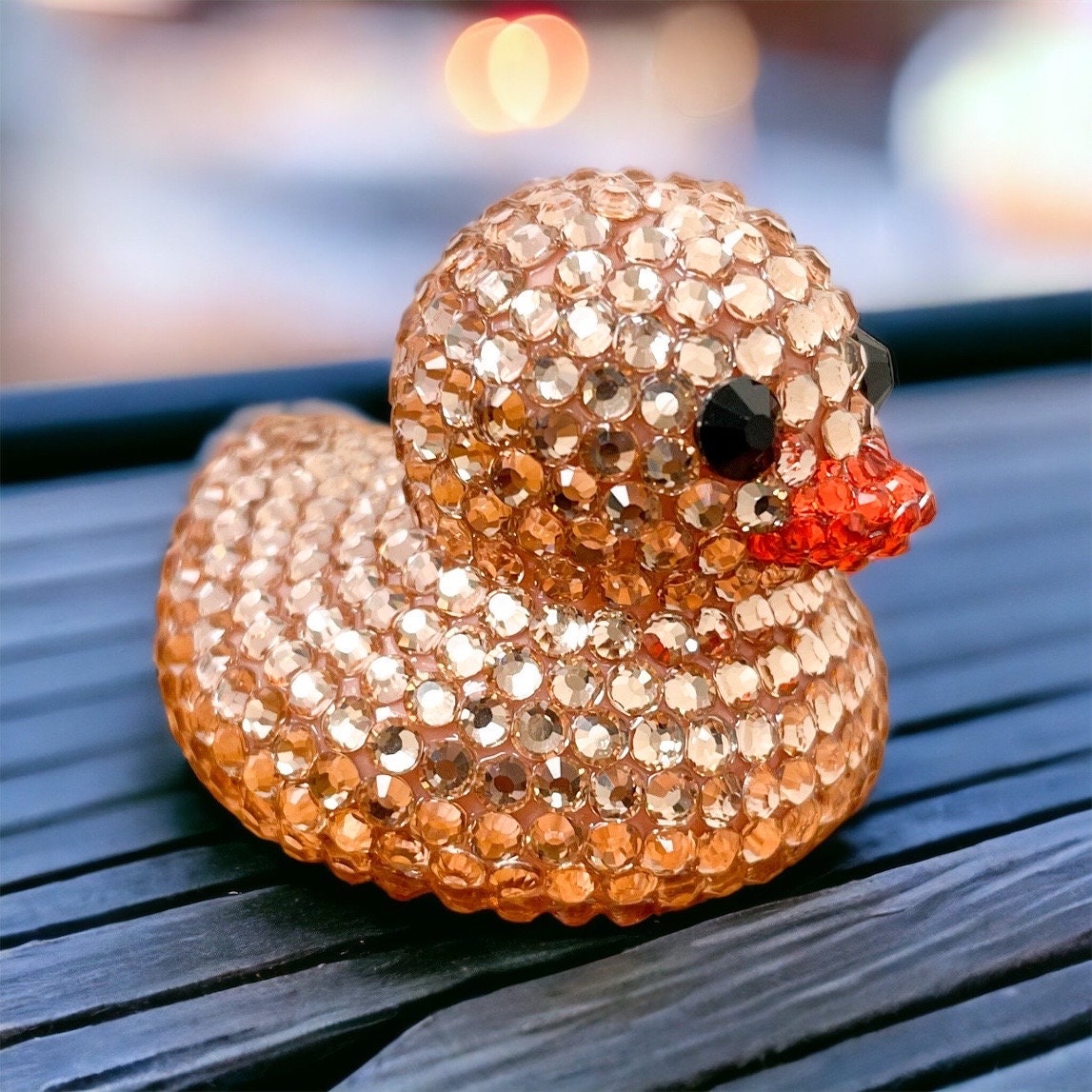 Mini Rose Gold Rhinestone Rubber Duck, Bling Duck, Cruise Ducks ...