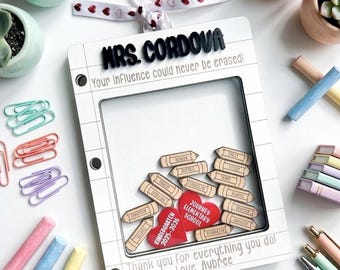 Personalized Teacher Appreciation Gift Shaker Ornament, Classroom Teacher Gift, End of Year Gift, Classroom Decor, Unique Teacher Keepsake