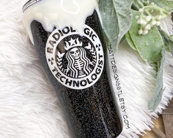 Personalized Radiologic Technologist Tumbler, Barium Barista Design