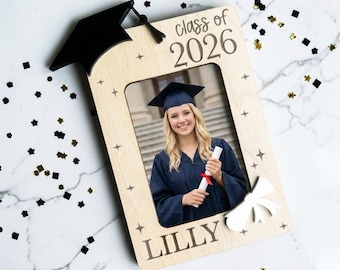 Personalized Graduation Photo Magnet 2026, Custom High School Grad Gift, 3D Acrylic Graduation Decor, Class of 2026 Keepsake