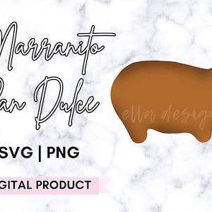 Marranito Pan Dulce SVG pour Cricut & Silhouette | Pain sucré mexicain SVG PNG coupe fichier | Marranito Pan Dulce Clipart