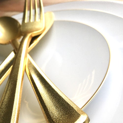 24CT Disposable Metallic Assorted Cutlery. Plastic Wedding Etsy