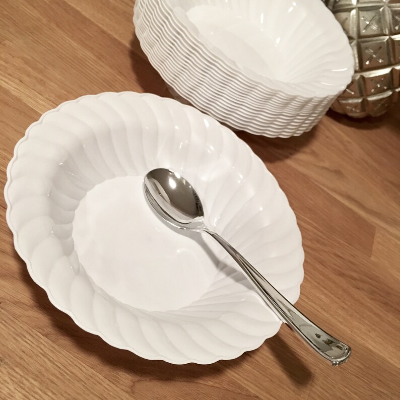 Disposable Vintage Modern White Party Plates. Wedding Plates. Etsy