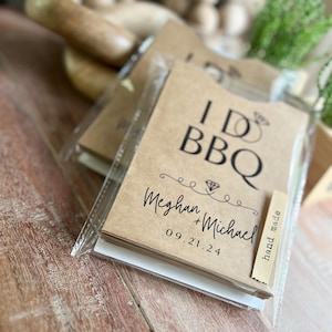 Modern Upscale Utensil Holder for Wedding or Barbecue Party. Custom I Do BBQ, BABY-Q Upscale Napkin Pouch. Personalized Cutlery Holder 25Ct.