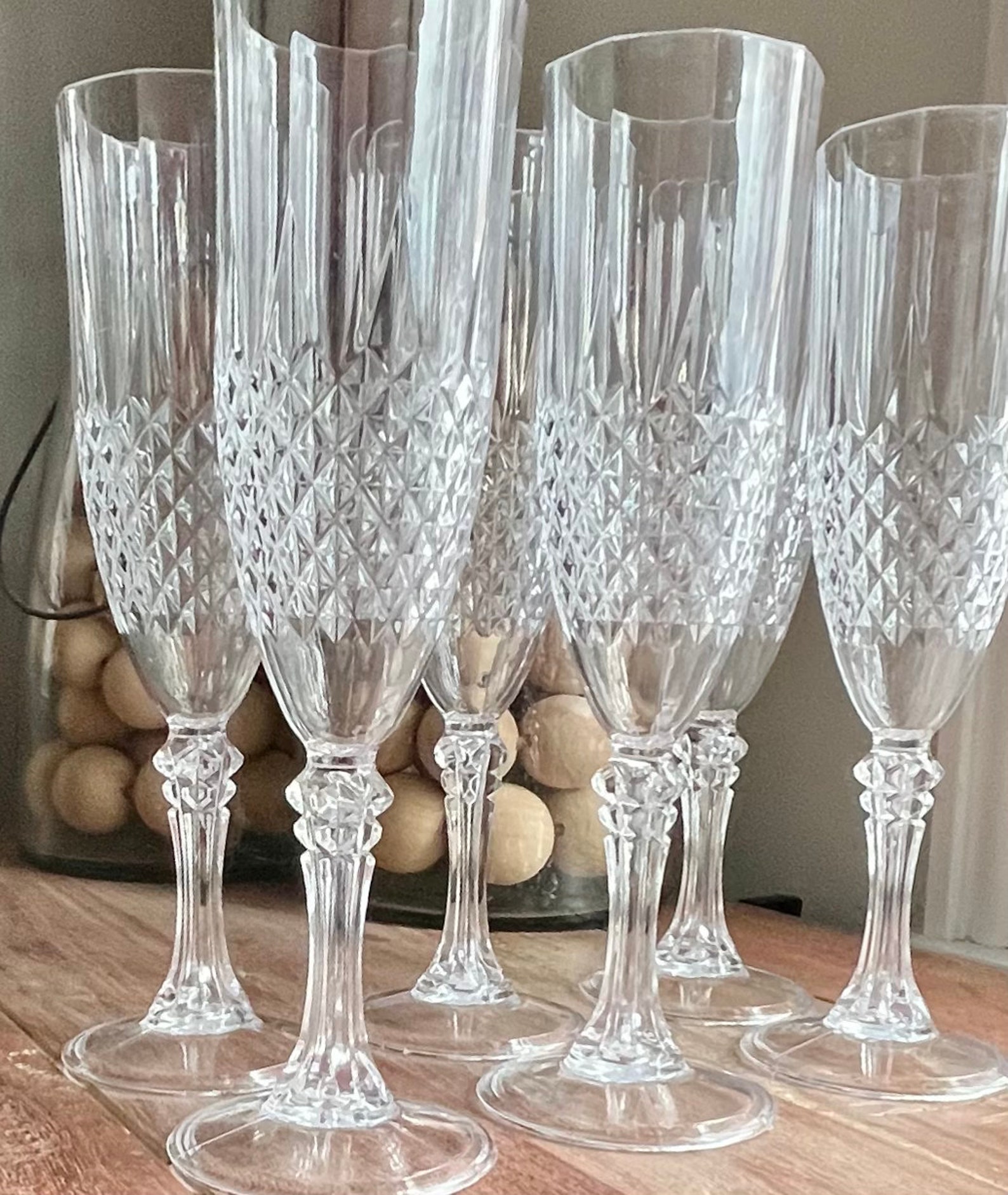 Disposable Stemware. Elegant Plastic Wine Glasses or Champagne Etsy