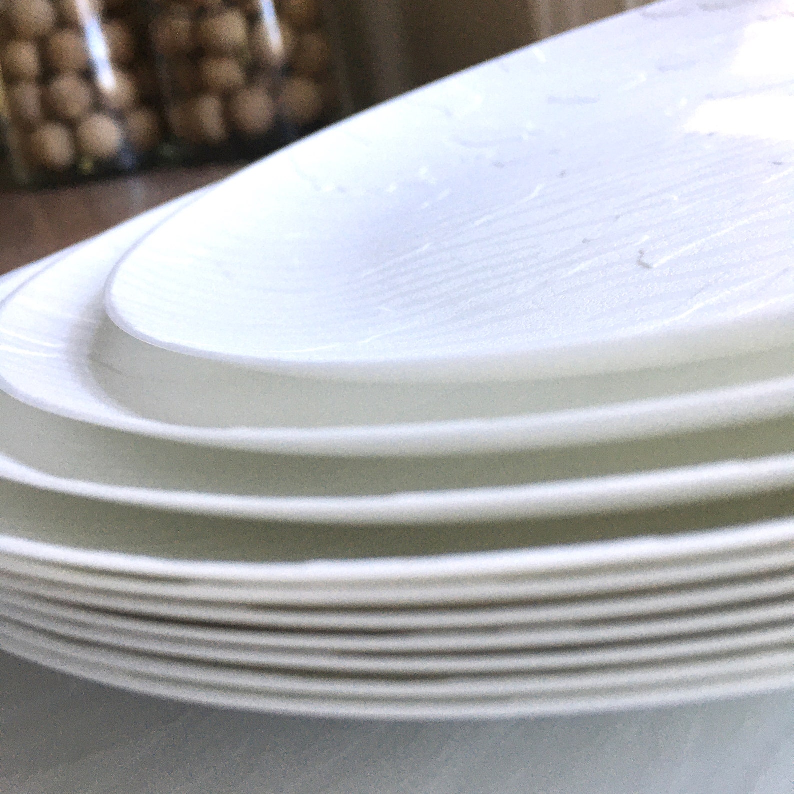 NEW Disposable Modern White Party Plates. Disposable Wedding Etsy