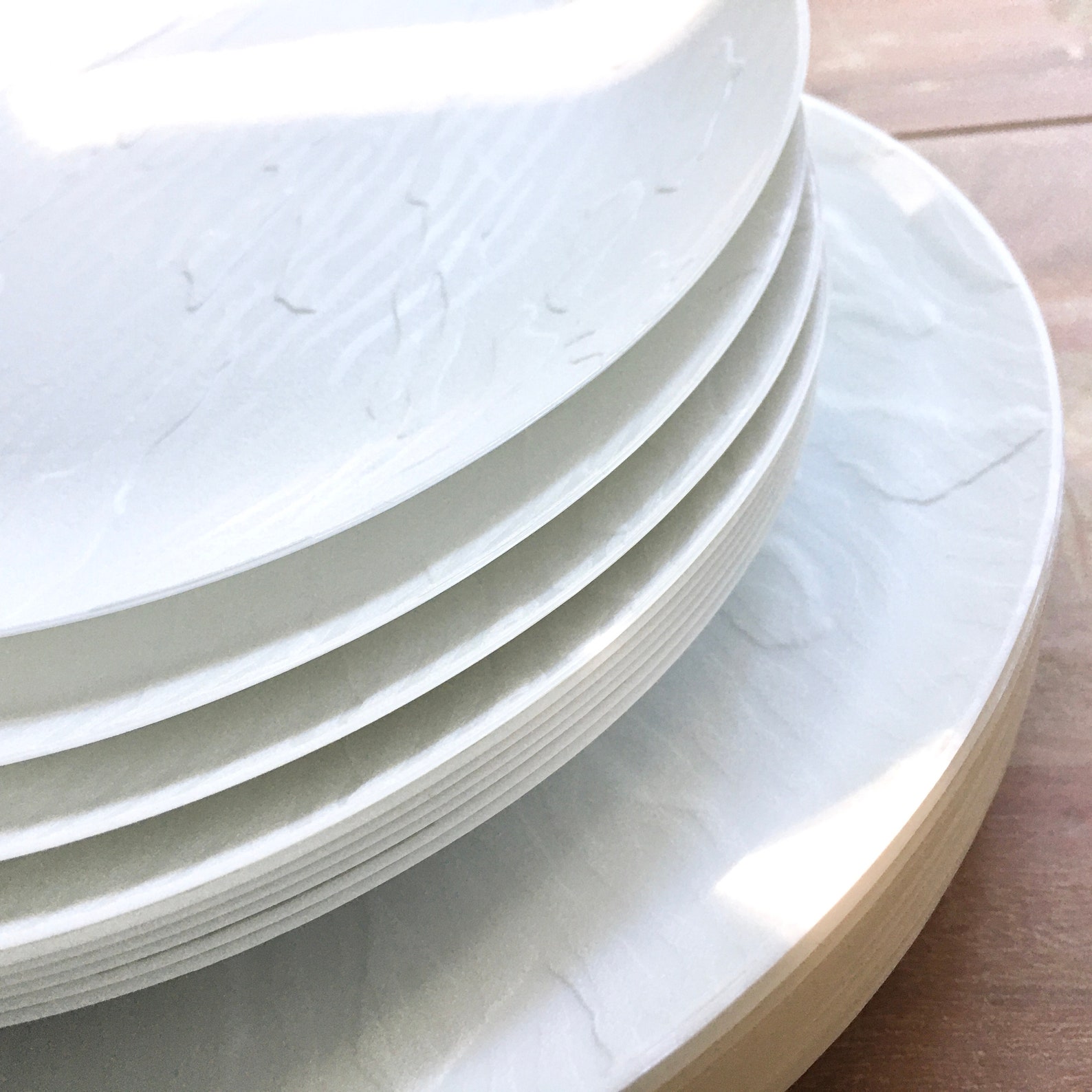 NEW Disposable Modern White Party Plates. Disposable Wedding Etsy