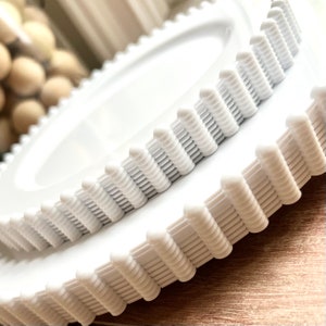 Pearls at Noon Lite Collection. White or Champagne Gold Stackable Buffet Pearl Wedding Dinnerware Sets. Custom Fitted Charger Option.