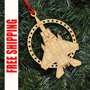 F-15 Strike Eagle Christmas Ornament, Aviation Gifts, Military Gifts, Pilot Gifts, Air Force Gifts, Stocking Stuffer for Him