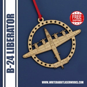 B-24 Liberator Christmas Ornament, Aviation Gifts, Military Gifts, Pilot Gifts, Air Force Gifts, Stocking Stuffer for Him