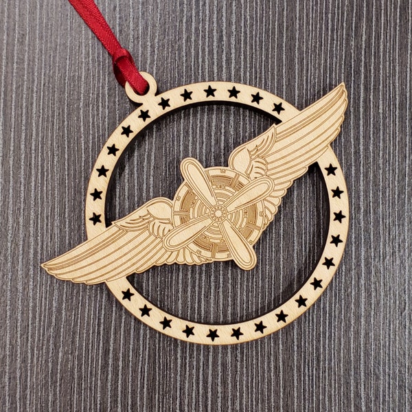 Air Force Flight Engineer Wings  Christmas Ornament, Aviation Gifts, Military Gifts, Pilot Gifts, Air Force Gifts, Stocking Stuffer for Him