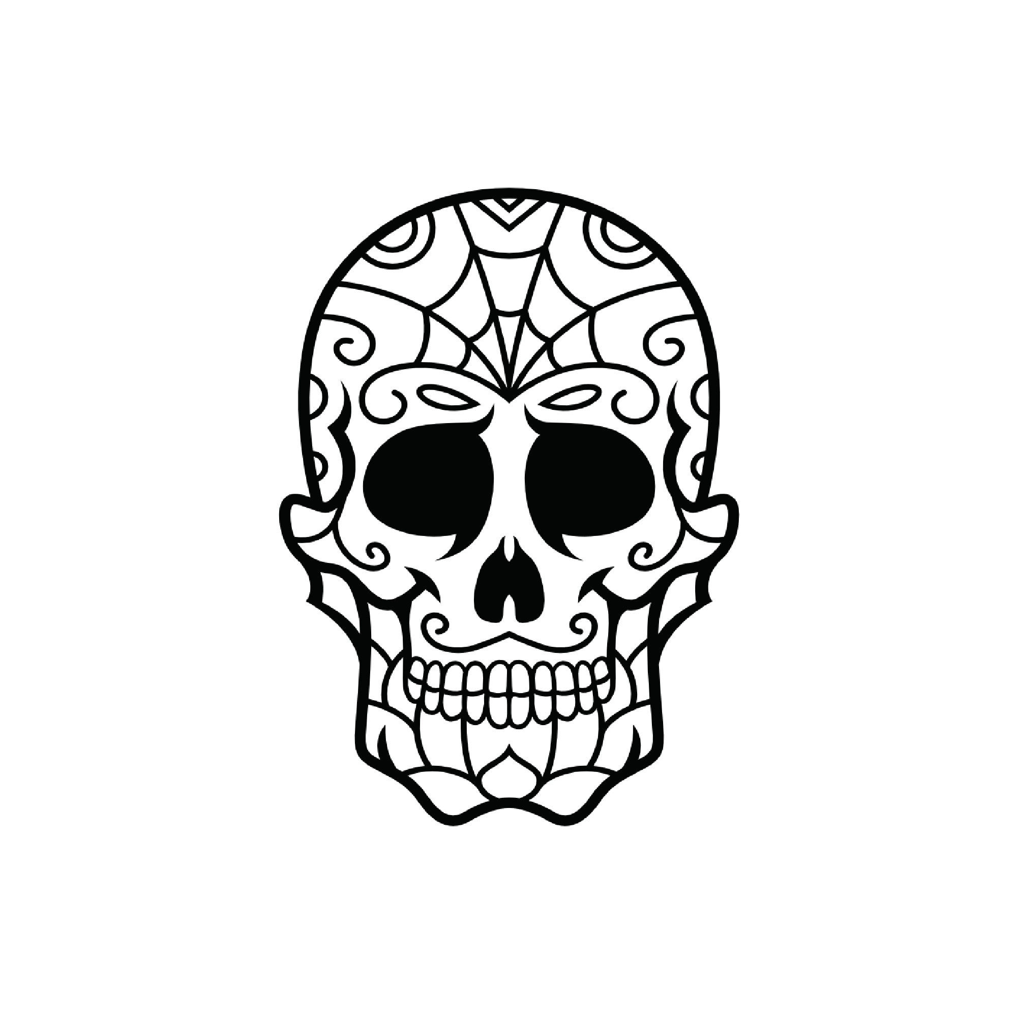 Sugar skull spider web vinyl decal  etsy Sugar skull spider web vinyl decal  etsy