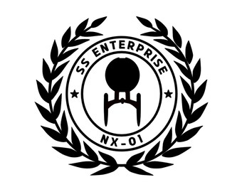 Star Trek NX-01 Enterprise Logo Embroidered iron on PATCH NX-01 