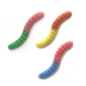 Sour Gummy Worms 3D Poly Pin