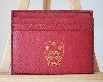 Pila Luxuria Red and Black Leather Card Holder