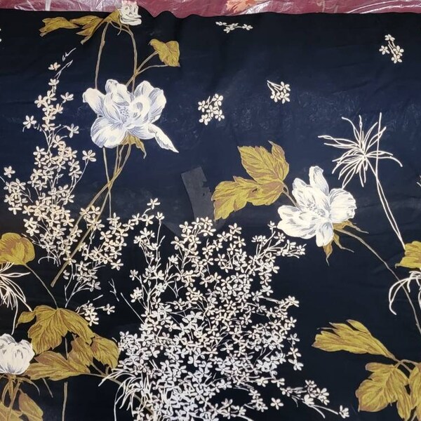 Rayon Georgette woven "Floral-beauty" natural fiber -by the yard-
