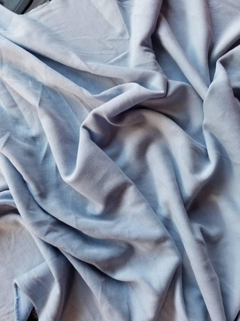 Ice CuproModal Powder Blue sandwash jersey knit natural and eco-friendly fibers 7-7.5-oz