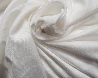 Siro Bamboo spandex "White"  220gsm - by the yard -