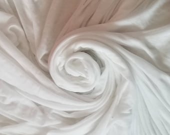 OFF-WHITE Tencel Lyocell Jersey Knit Fabric - Lightweight 6oz