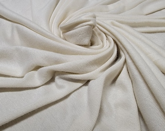 Supima Cotton / Micro Modal Rib-knit "plaster cream" -by the yard-