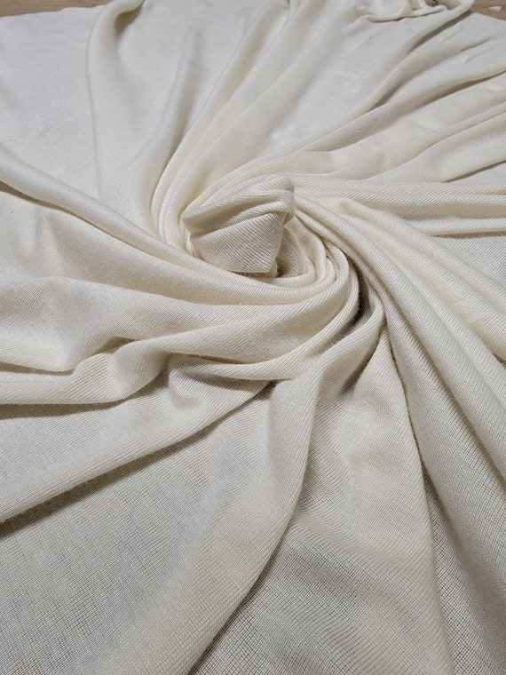 Supima Cotton / Micro Modal Rib-knit "plaster cream" -by the yard-