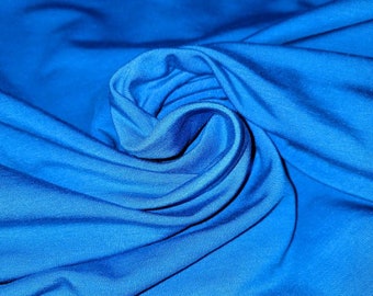 Molleton modal, coton et élasthanne « Bleu cobalt » par mètre