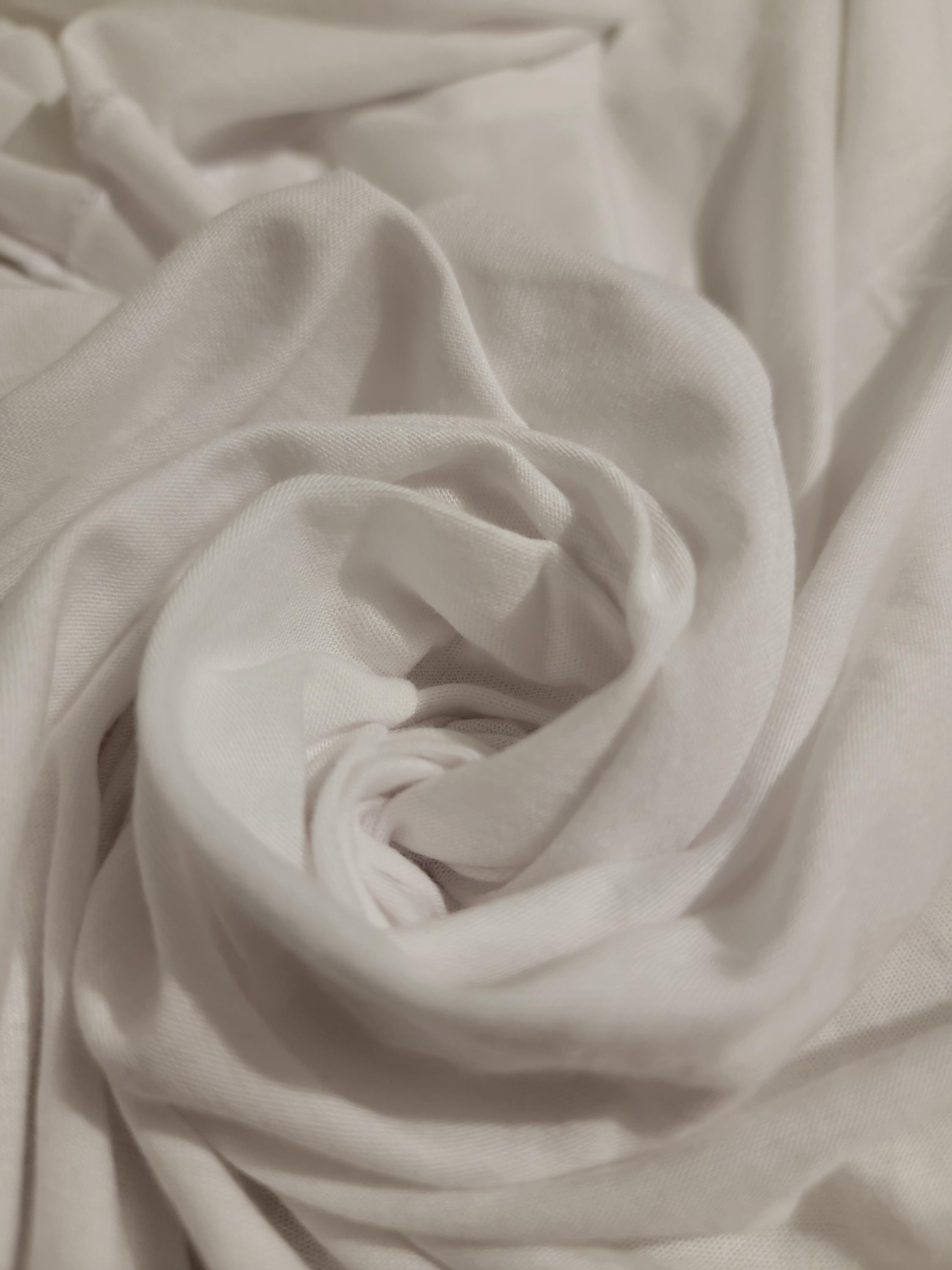 Bamboo Organic Cotton Jersey Knit "optic-white" -by the Yard- - Etsy