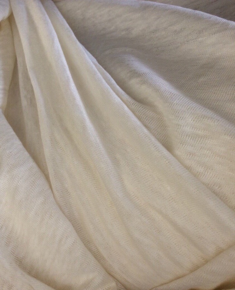 Esthetisch 100% linnen jersey gebreid - op maat gesneden - afbeelding 1