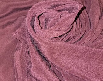 100% SILK Crepe De Chine "Maroon"